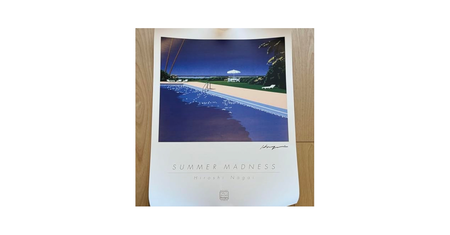 永井博　Summer Madness ポスター　直筆サイン入り Amazon.co.jp: 永井 博 ポスター 直筆サイン入りsummer madness