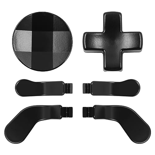 DollaTek For Xbox One Elite Series 2 Controller Metal Replacement Parts Including 4pcs Trigger Paddles and 2 Interchangeable Cross Pads