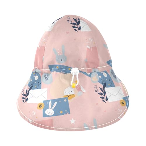 Envelope Bunny Cartoon Cream Color Toddlers Beach Hat Toddler Boy Water Hats Girls UPF 50+ Adjustable Travel Essentials3