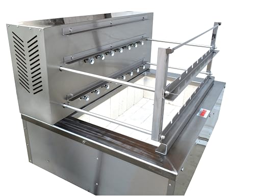 Brazilian Charcoal Grill for BBQ - 15 Skewers - Professional Grade - Countertop - Food Truck