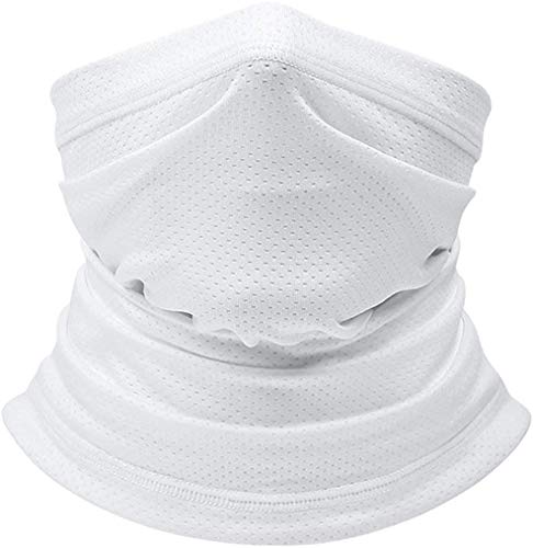 Pack 2 Bandanas Unissexo Sports Face Cover Neck Gaiter Balaclava, Cinza Escuro/Branco