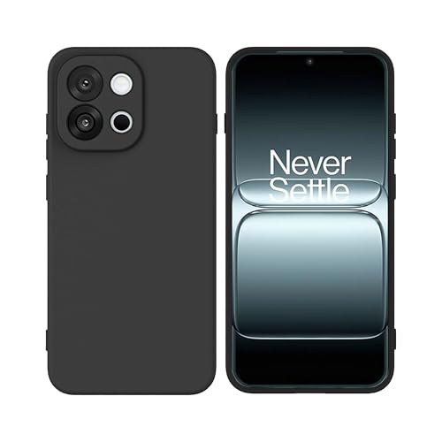 Image of FIRST MART Matte Silicone Back Cover for OnePlus 13s - Black
