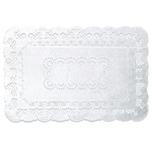 Vassoio rettangolare in carta bianca Doyleys, per feste di nozze, stoviglie, decorazione centrini usa e getta (550, 30 x 40 cm, vassoio rettangolare bianco