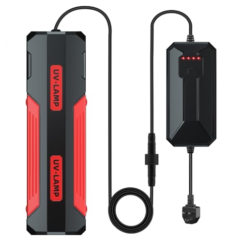 Aquarium UV Sterilizer Light, 9/15/ 22W ABS Fish Tank Water Clarifier, UV Double Tube Light Algae Remover with 3/6/ 12/ 24h External Timing Controller for Aquarium Pond