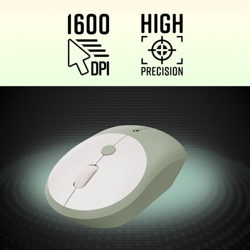 Image of ZEBRONICS Companion 302 2.4GHZ Wireless Keyboard & Mouse Combo with UV Printed Keys,13 Multimedia Keys,800 /1400 /1600 DPI,High Precision,Advanced Optical Sensor Technology(Green)