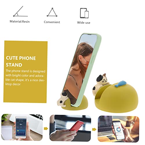 Ciieeo Animal Mobile Phone Holder Tablet Car Holder Japanese Decor Office Decore Tablet Stand Desktop Tablet Holder Resin Cat Statue Desktop Cellphone Holder Tabletop Adornment Telephone #TOP2