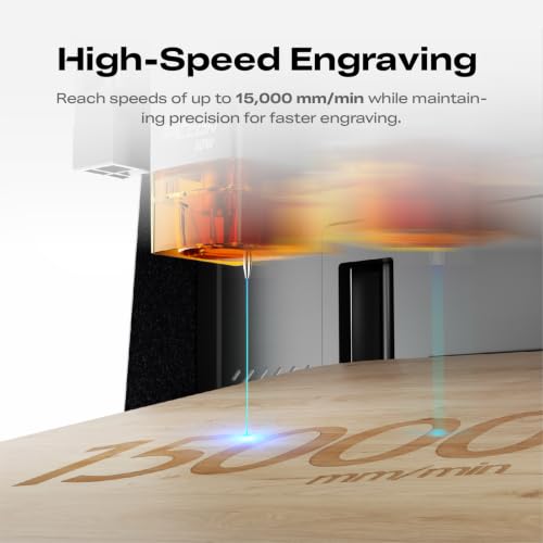 Image of Creality Falcon A1C 10W Mini Laser Engraver, Class 1 AI Desktop Laser Engraving Machine with Auto Focus, Smart Camera, Support 3 Laser Heads Interchange, 15,000 mm /min Speed, Works with 300+ Materials