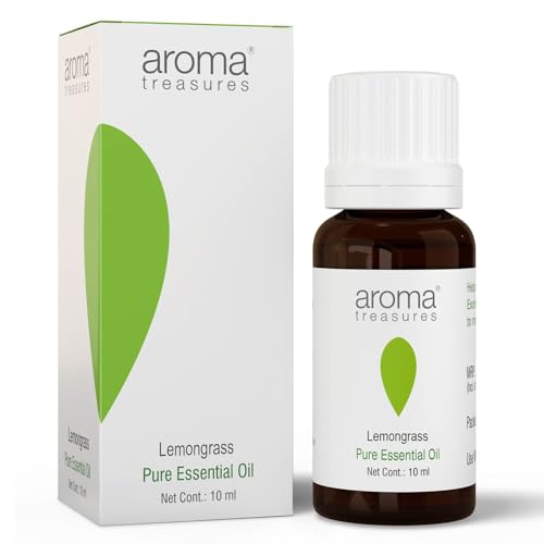 Image of Aroma Treasures Lemongrass Essential Oil - 100% Pure and Natural Aromatherapy Oil for Skin and Hair - 10ml