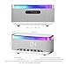 Auvoda S300 10W Stereo Bluetooth Speaker with 15W Fast Wireless Charging, 13-Color Night Light, Alarm, White Noise, FM Radio, Portable, TWS, BT5.3, for PC, Smartphone, Home, Office & Bedroom (White)