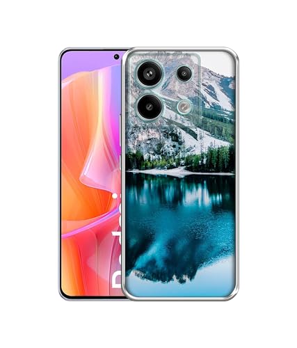 Image of Amazon Brand- Solimo Lake Mountain Printed Silicon Soft TPU Back Case Cover Compatible for Mi Redmi Note 13 Pro 5G