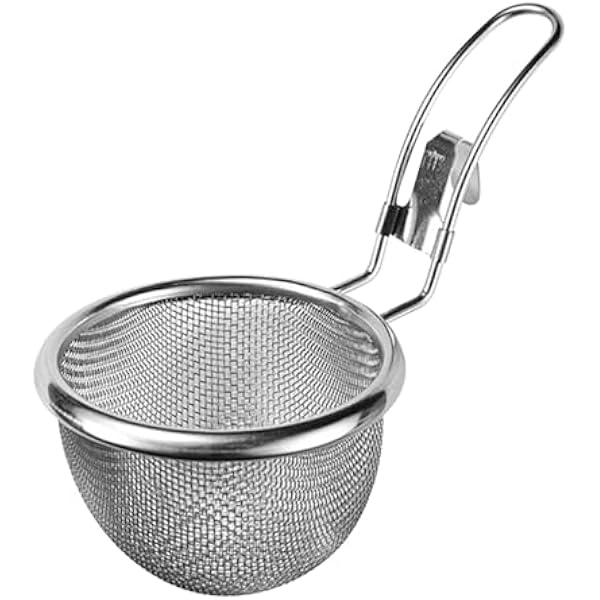 Sitko Générique z drobną siatką | durszlak ze stali nierdzewnej | Metalowy sitko do fondue | Rama filtra mąki ze stali nierdzewnej do makaronu, mąki i makaronu 19x9,8 cm/7,48x3,86,