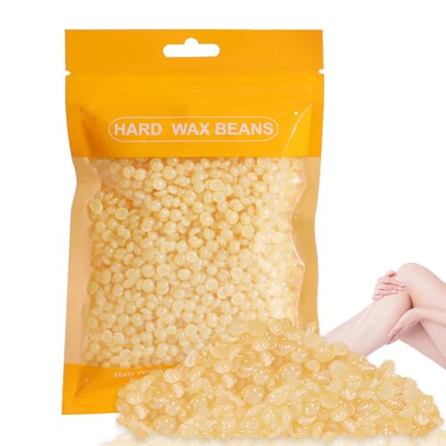 100 g de cera brasileña con perlas, cera depilatoria en caliente profesional para hombre y mujer (amarillo claro)