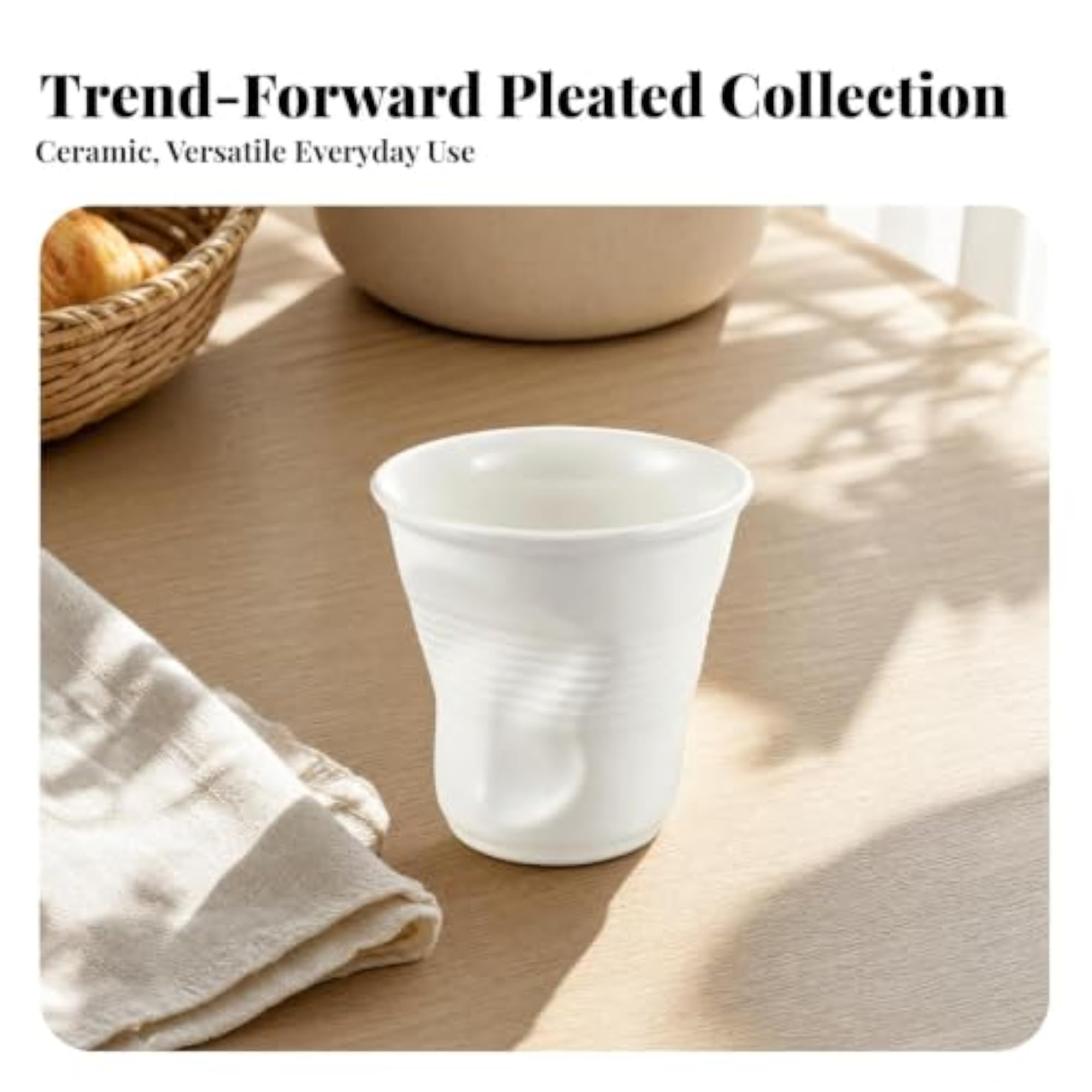 Irregular Ceramic Coffee Mug, Microwave-Friendly