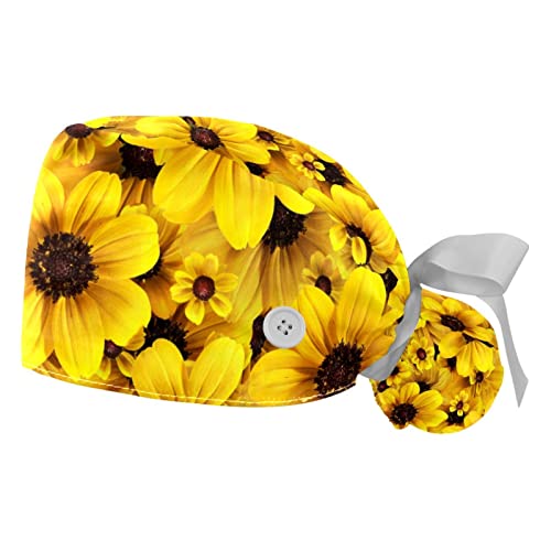 Casquettes de travail JDEZ - Chapeaux bouffants à fleurs pour la cuisine et le soin