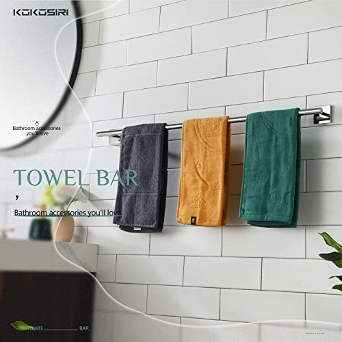 Image of KOKOSIRI 36'' Towel Bar Bathroom Towel Holder for Kitchen Toilet 36 Inch Bath Accessories Chrome Stainless Steel B4005CH-L36