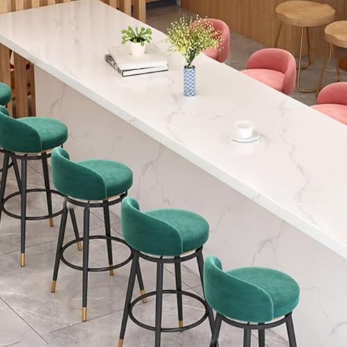 Tabouret de bar pour petit-déjeuner confortable avec dossier gris - 3