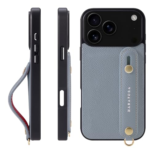 HANATORA for iPhone 17ProMax �P�[�X �{�v �ϏՌ� �w�ʃx���g �X�}�z�P�[�X �X�}�z �X�^���h�@�\ �l�b�N �X�g���b�v �t�� �G���{�X���U�[ �M�t�g �}�O�l�b�g�Ȃ� �u���[ ���� NGH-17ProMax-Bluelin