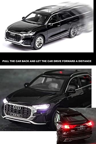 Image of ARNIYAVALA 1:24 Diecast Audi Q8 Toy Car Scale Model,Pull Back Vehicles Alloy Simulation Supercar with Lights and Sound Also for Car Dashboard,Kids,Adult