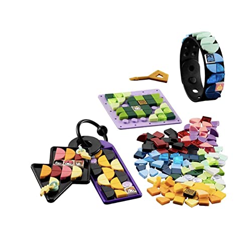 Image of LEGO 41808 DOTS Hogwarts Accessory Set, Harry Potter Toy Jewellery Set with Bracelet, Keychain and Patch, DIY Craft Set for Children