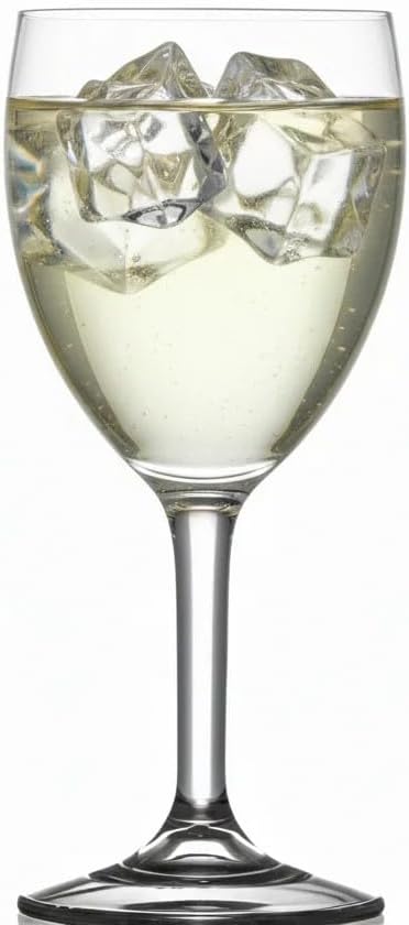 HIEEY Virtually Unbreakable Large Plastic Polycarbonate Wine Glasses (Pack of 4)