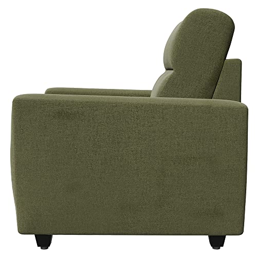 Image of Wakefit Sofa Set | 3 Year Warranty | Sofa 1 Seater, 1 Seater Sofa for Living Room, Wooden Sofa Set, Sofa Set Single Seater - Belize(Reflection : Green)