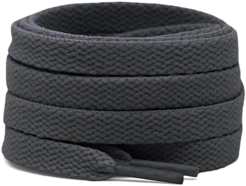 DELELE 2 Pair Super Quality 24 Colors Flat Shoe laces 5/16" Wide Shoelaces for Athletic Running Sneakers Shoes Boot Strings