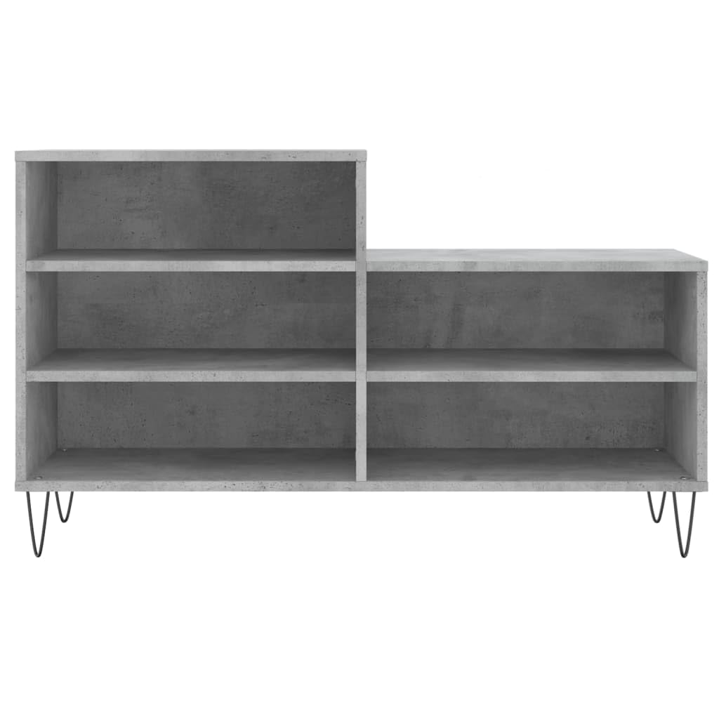 Armoire à chaussures gris béton 102 x 36 x 60 cm en bois et
