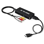 VIXLW AV to HDMI Converter, RCA to HDMI Adapter, 720P/1080P RCA Composite CVBS Adapter Support PAL/NTSC for PC, Laptop, TV, WII, Xbox, PS2, PS3, STB, VHS, VCR, Blue-Ray DVD Players