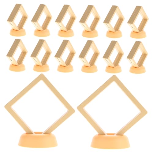 TOVINANNA 20pcs Box Display Box Showcase Jewelry Case Floating Display Frame Medal Collectibles Trading Cases Stands for Display LED Jewelry Organizer Transparent Plastic