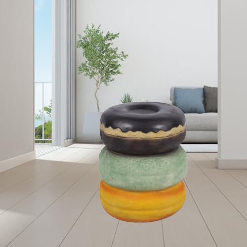 Sunicon Banco de comida simulado, retrô divertido engenhoso decorativo bonito formato de donut moder