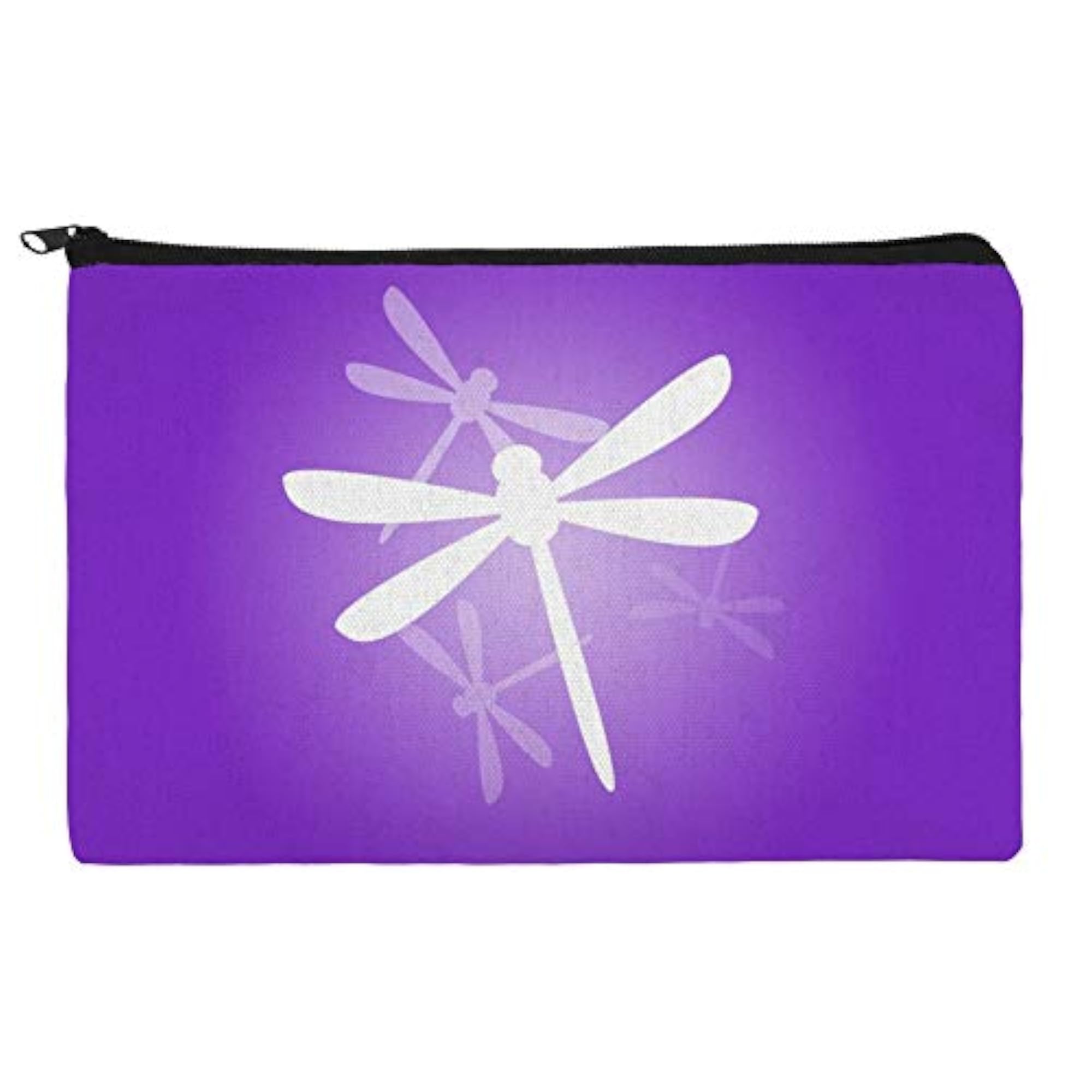 Purple Dragonfly Makeup Cosmetic Bag Organizer Pouch