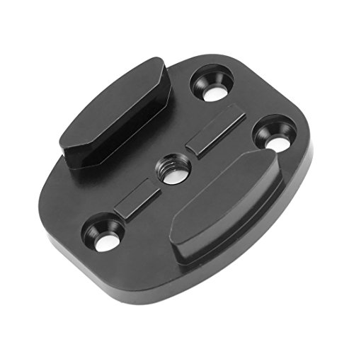 Montaje de aluminio para superficie plana con adaptador de trípode negro para GoPro Hero3 y Hero2