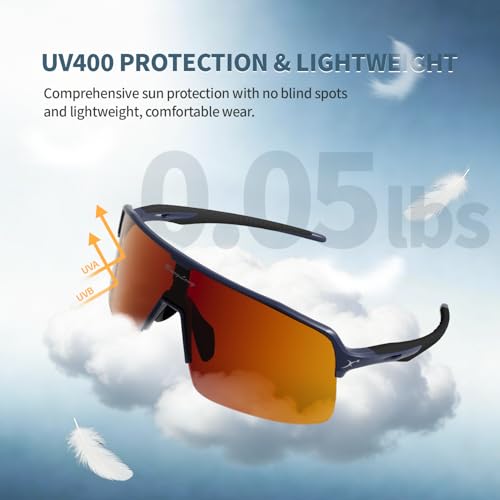 Image of BangLong XL 150MM Sports Sunglasses for Men Women - Ultralight 24g UV400 Protection Running Glasses for Cycling Hiking
