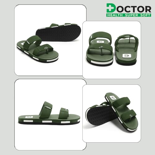 Image of DOCTOR HEALTH SUPER SOFT Tan Slipper for Mens Diabetic & Comfortable || Skid Resistant Flip-Flop & Sliders for Mens