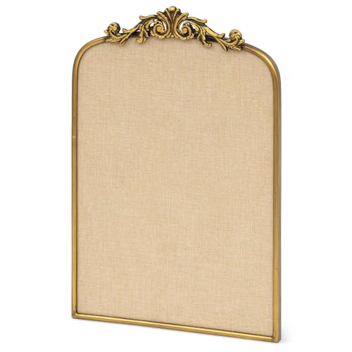 Elegancka tablica do przypinania z żywicy syntetycznej z akcentami kwiatowymi, 40 x 61 cm, w stylu vintage, korkowa tablica z artystyczną żelazną ramą, do dekoracji domu i biura