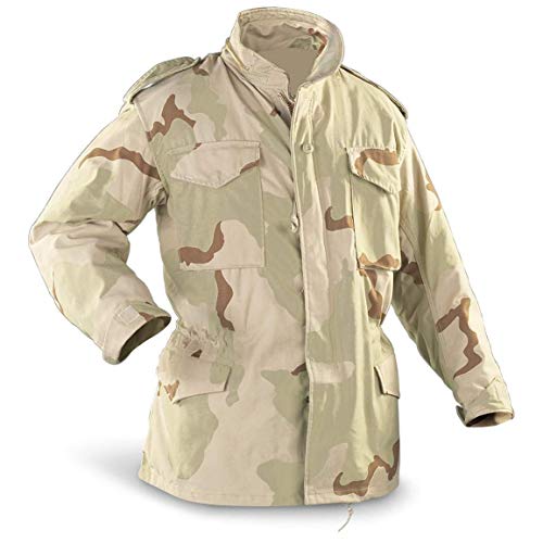 Genuine US Military Issue M-65 Field Jacket (3-Color Desert, Large Short)