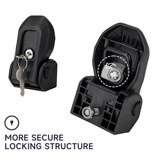 Image of Hood Latches Locking Hood Catch Kit Compatible with Jeep Wrangler JL JLU 2018-2025 / Gladiator JT 2020-2025 (Black)