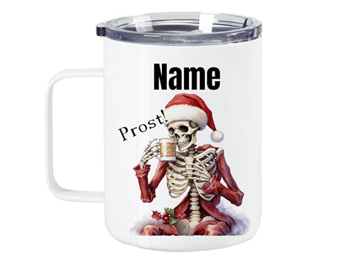 GRAZDesign Tazza per vin brulé con coperchio e nome, personalizzabile, motivo scoiattolo, in acciaio inox, 350 ml