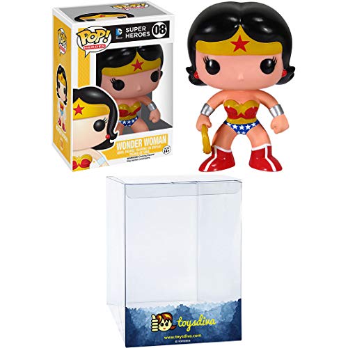 Wonde R Woma N: Funk O Pop! Heroes Vinyl Figure Bundle With 1 Compatible 'Toysdiva' Graphic Protector (008 - 02249 - B)