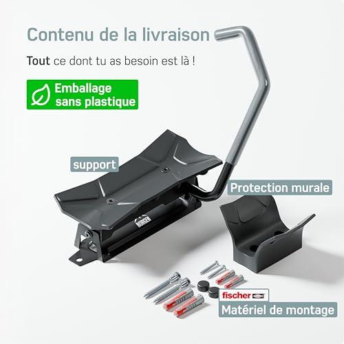 Support vélo vertical pivotant pour optimiser le rangement en appartement - 5