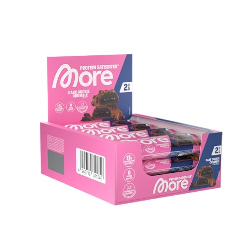 MORE Protein Satisbites 12er Box Proteinriegel Dark Cookie Crumble