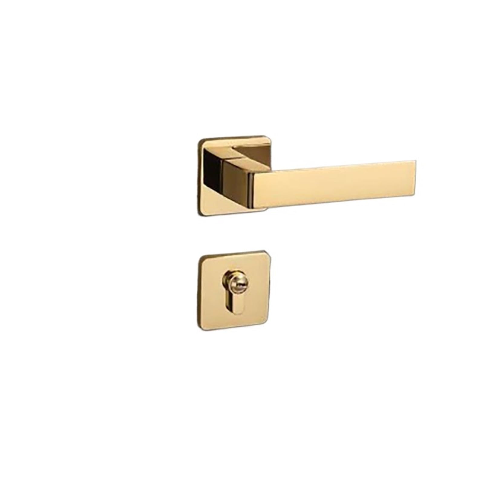 NYRXRYTCA Door Lock Indoor Bedroom Door Lock Silent Magnetic Lock Simple Split Wooden Door Lock Black Door Handle(PVD)