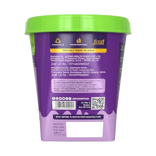 Image of ALPINO Chocolate Peanut Butter Smooth 1kg - Roasted Peanuts, Chocolate Paste & Brown Sugar - 26% Protein, Source of Healthy Fats (Pack of 3)