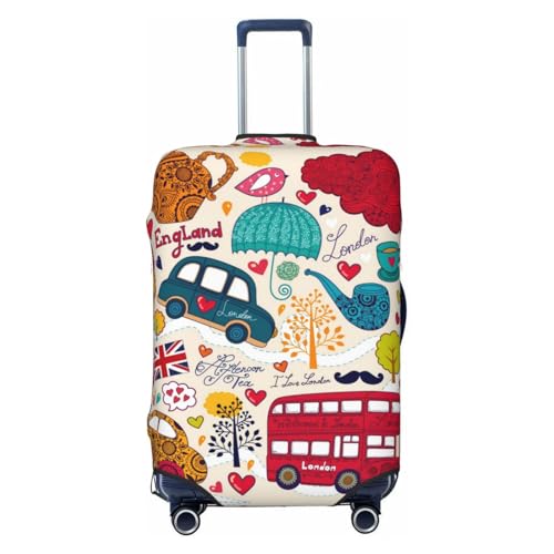 London Symbols Travel Luggage Covers - Elasticity Suitcase Covers Protector for Luggage 18-32 Inch
