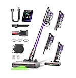 Powerffy Cordless Vacuum Cleaner, 45KPa 600W Powerful Stick Vacuum for Home, 60Mins Runtime, 1.8L XL Dust Cup One-Touch Empty, Green LED Anti-Tangle Brush & Fragrance, for Pet Hair Carpet Hard Floor