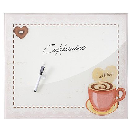 MONTEMAGGI Wall Printed Mirror Glass Notes Messages Whiteboard Marker Coffee Whit Love