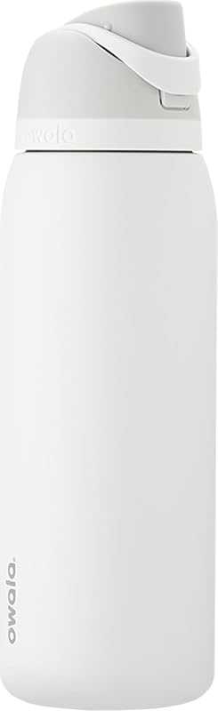 Owala FreeSip Botella de agua de acero inoxidable 40 oz Shy Marshmallow