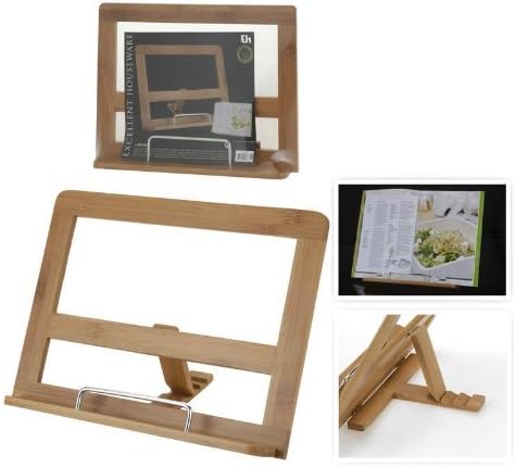 Bamboo Wooden Wood Recipe Cook Book Stand Reading kitchen Storage Stand Gift - Perfect Gift for your Mum, Sister, Daughter!!!