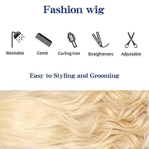 Weken Long Wavy Blonde Wig Big Bouffant Beehive Wigs For Women Fits 50S 80S Costume Halloween Party Updo Funny Drag Wig #TOP3