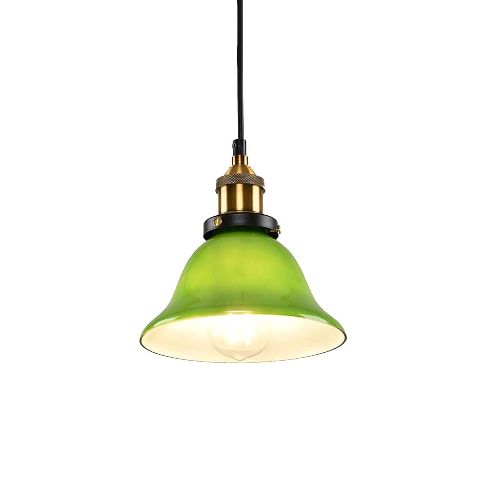 Lámpara colgante creativa de cristal esmeralda retro con acabado transparente
